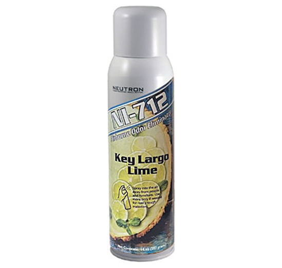 NI-712 Odor Eliminator - Key Largo Lime - 14-oz Can (Fine-Mist Dry Spray)  (Qty 9 Per Case)